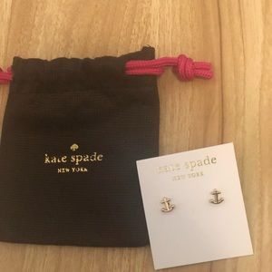 Kate Spade gold anchor studs